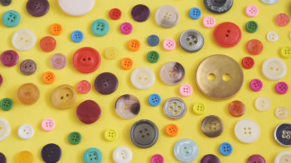 Collection Of Colourful Sewing Buttons