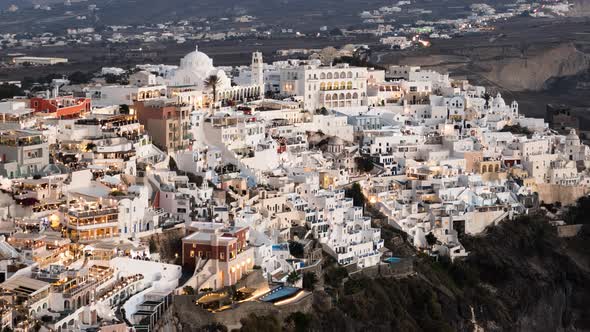 Night Hyperlapse of Fira Town, Santorini alt