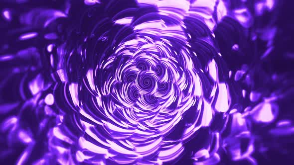 Purple Glowing Sparkling Circular Abstraction
