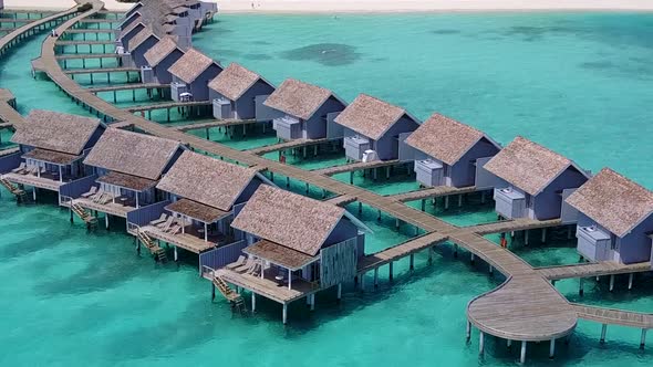 Copy space seascape of bay beach wildlife by lagoon and sand background near sandbank alt