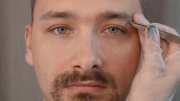 Plucking Male Eyebrows