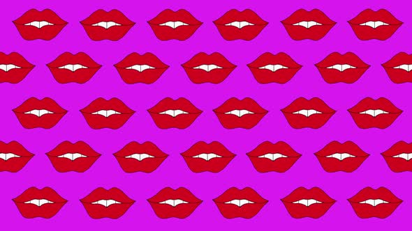 Lips Tongue Animation Background