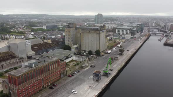 Kennedy Quay Cork Ireland aerial drone view alt