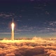 Rocket Flies Through the Clouds 4k - VideoHive Item for Sale