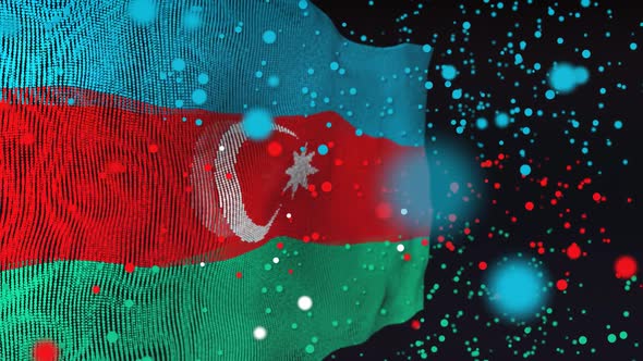 Azerbaijan Flag Particle Animation alt