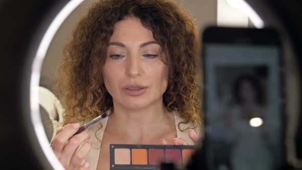 Wellgroomed Middleaged Beauty Blogger Talks About Eye Makeup