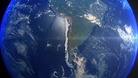 Realistic Earth Zoom Highlight Country Chile alt