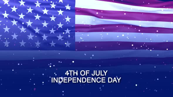 4th of July Independence day greeting animated background with american flag alt