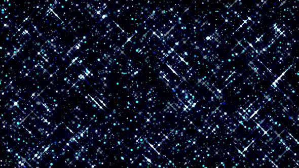 4k Glitter Blue Stars