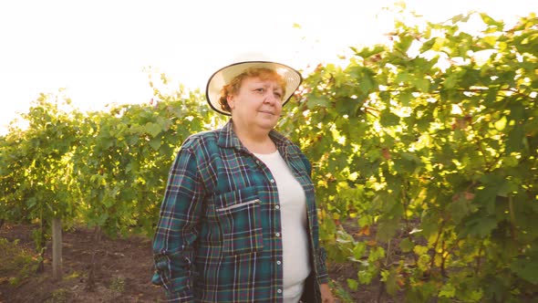 Winemaker Woman with Hat on Her Head alt