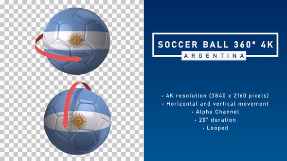 Soccer Ball 360º 4K - Argentina