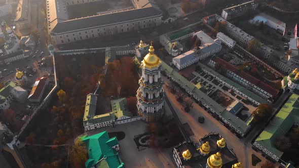 Aerial View of Kiev Pechersk Lavra in Autumn, Kiev