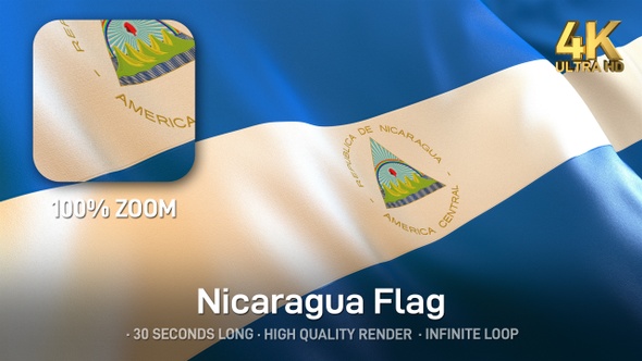 Nicaragua Flag - 4K alt