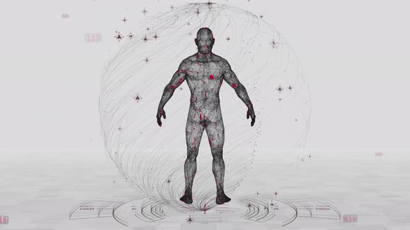 Holographic Human Body HUD UI
