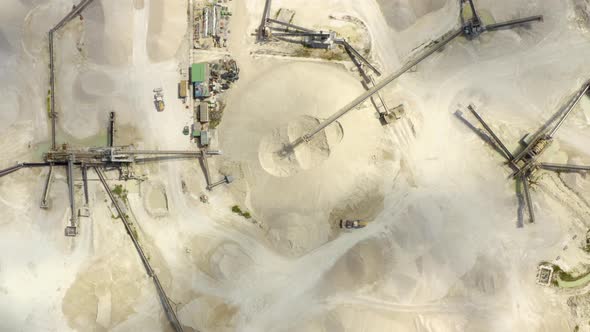 Aerial view of sand quarry,  alt