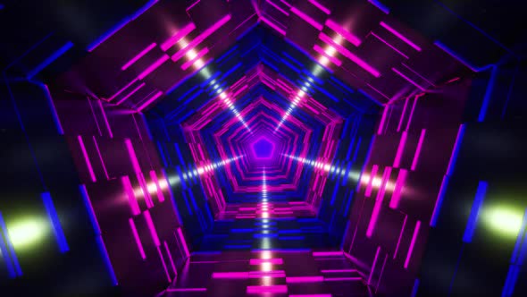 Beautiful Abstract Tunnel with Light Lines