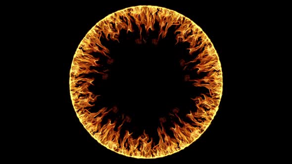 Loopable Flames Slow Motion Circle alt