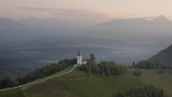Sunrise over Jamnik, Slovenia