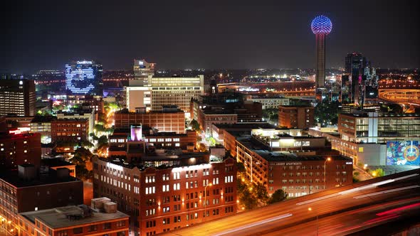 Downtown Dallas Night Time Lapse