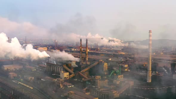 Metallurgical Combine Azovstal View Before the War Between Ukraine and Russia