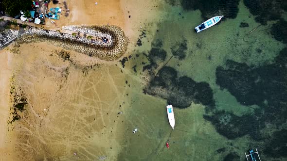 Beautiful Sanur beach drone footage in Bali. This footage was shot during Sunrise and Sunset time. alt