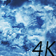Flying Through Abstract Blue Clouds with Big Moon - VideoHive Item for Sale