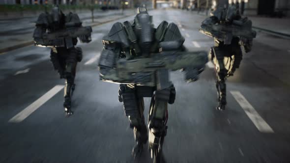 Robotic Guards Run Fast On A Mission