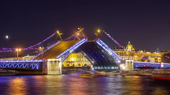 Drawn Palace Bridge and Winter Palace alt