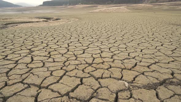 Cracks on the Dried-up Municipal Dam in Drought-stricken Pernik ...