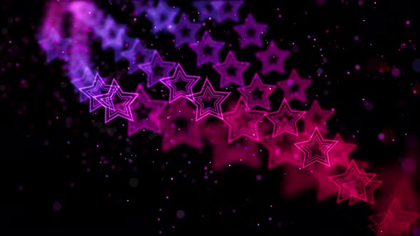 Five-Pointed Red Stars and Particles alt