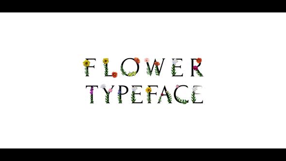 Flower Typeface Black | Motion Graphics