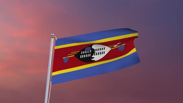 Flag Of Eswatini Waving 4k alt