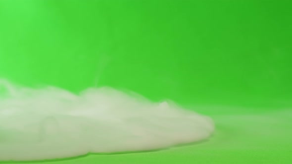 Smoke on Green Chroma Key Background alt