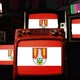 Flag of Salzgitter, Germany, on Retro TVs. - VideoHive Item for Sale