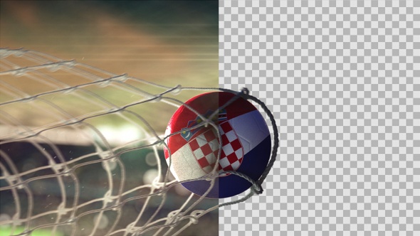 Soccer Ball Scoring Goal Night - Croatia