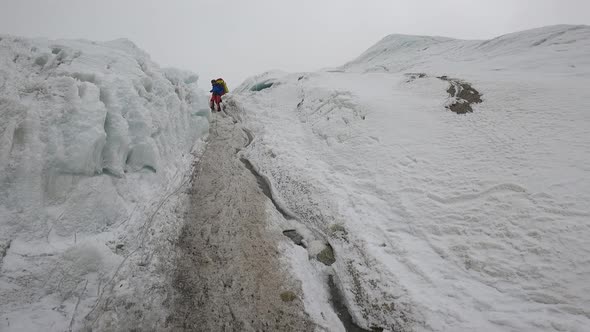 Indian Climbers Tracking Towards Everest Base Camp