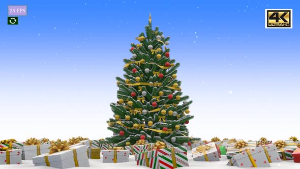 Christmas Tree Animation A6 4K