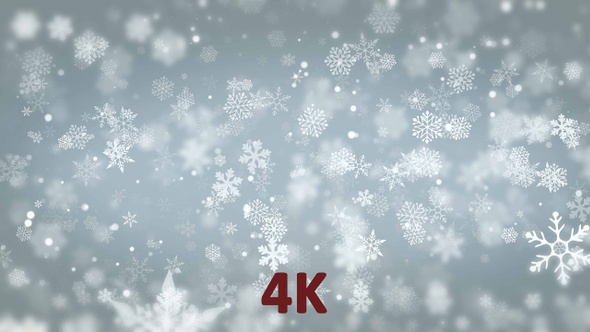 Snowflakes Christmas BG 4K