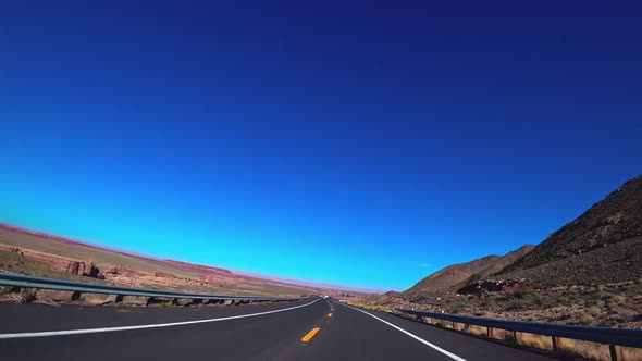 A beautiful scenic view of the California landscape from a moving car.