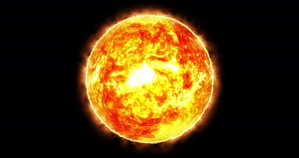 Sun spinning his own axis. Realistic 3d earth rotation concept 4k video _01 alt