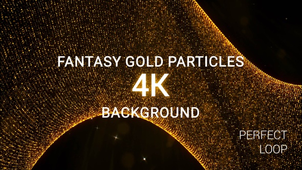 Fantasy Gold Particles Background 4k
