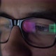 Man With Glasses Working At Night - VideoHive Item for Sale