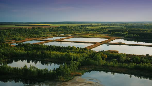 Aerial View Retention Basins Wet Pond Wet Detention Basin Or Stormwater Management Pond Is An alt