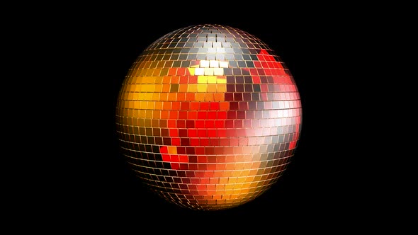 Rotating disco ball with reflected lights