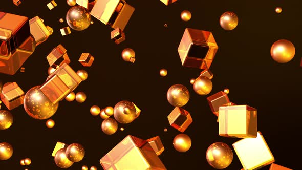 Glowing cube and sphere Particle flow Ultra HD Loop Animation