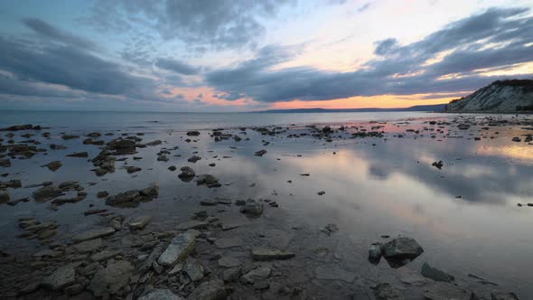 Exciting autumn sunset
