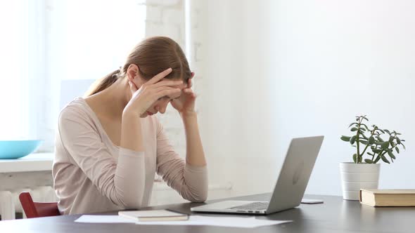 Creative Woman Upset by Failure of Project, Wrong Results alt