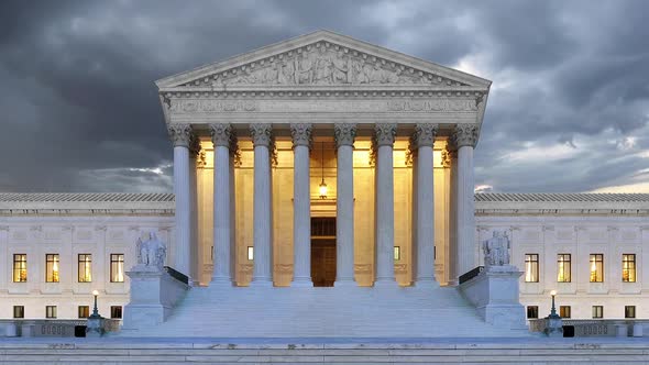 Us Supreme Court With Gathering Storm Clouds