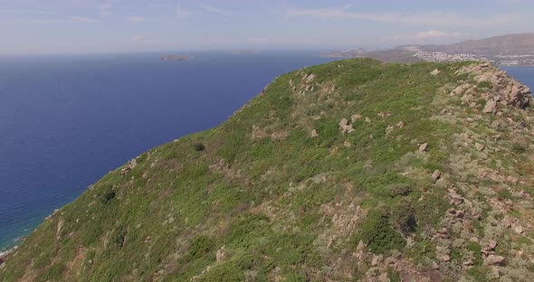 Flight Over a Mediterranean Island