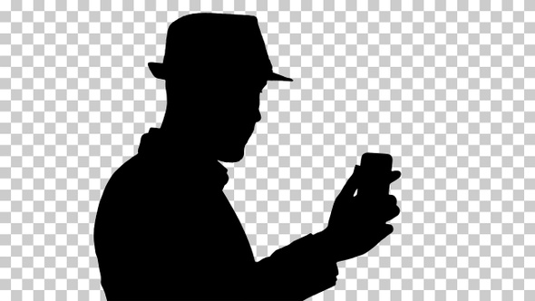 Silhouette man, Alpha Channel alt